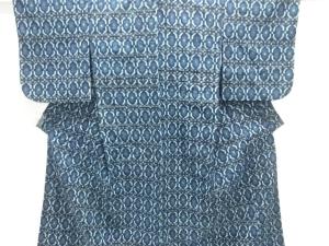 アンティーク　木綿本場久留米絣　幾何学模様着物